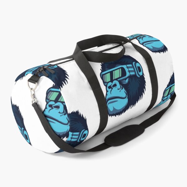 Item preview, Gorilla stylish futuristic blue neon designed and sold by spyduckz.