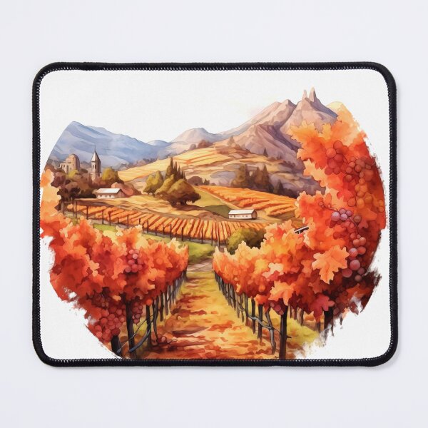 Item preview, Charming Autumn Vineyard Clipart, Harvest Season, Fall Foliage, Grape Harvest, Vineyard Charm, Autumnal Delight, Wine Country Beauty designed and sold by CoolorPainting.
