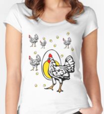 Chicken and Eggs Women's Fitted Scoop T-Shirt