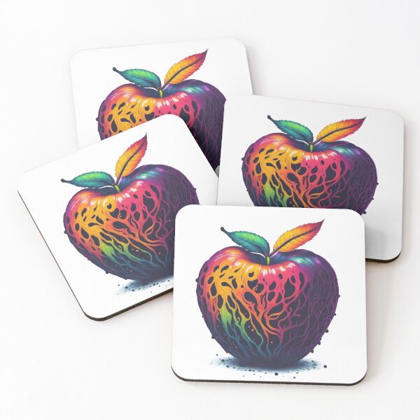 Item preview, red  green rainbow  apple  designed and sold by jkrphoto.