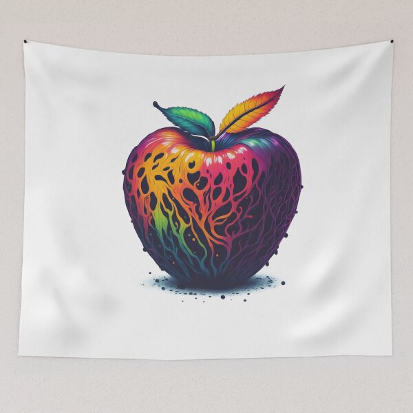 Item preview, red  green rainbow  apple  designed and sold by jkrphoto.