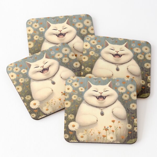 Item preview, Feline Garden Delight: Retro Vintage Cat Florals designed and sold by KittyStampedeCo.