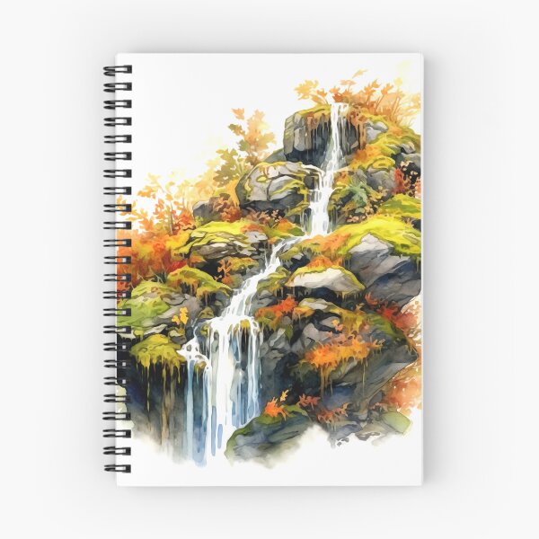 Item preview, Serene Waterfall Clipart, Cascading Beauty, Peaceful Flow, Tranquil Falls, Water's Harmony, Natural Serenity, Scenic Cascade designed and sold by CoolorPainting.