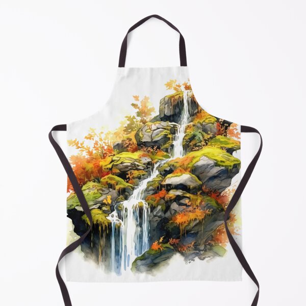 Item preview, Serene Waterfall Clipart, Cascading Beauty, Peaceful Flow, Tranquil Falls, Water's Harmony, Natural Serenity, Scenic Cascade designed and sold by CoolorPainting.