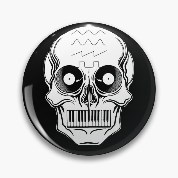Artikelvorschau, Keyboard Chronicles B&W Totenkopf-Design entworfen und verkauft von Creative Shed Designs.