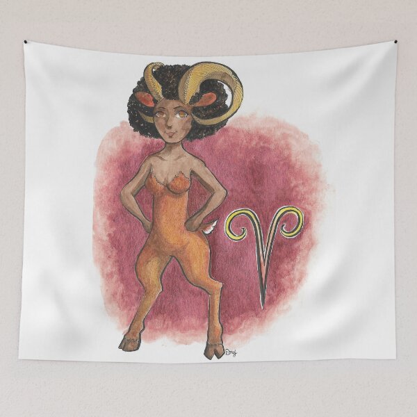 Item preview, Aries Zodiac Horoscope Art designed and sold by DorysStories.