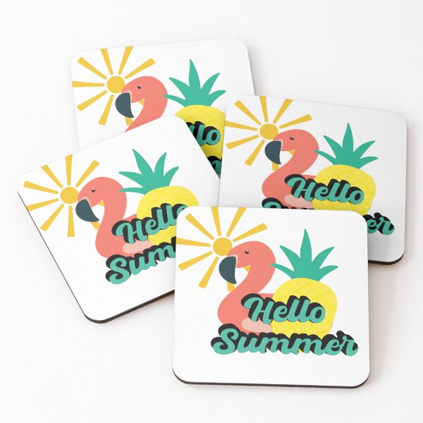 Item preview, Flamingos And Pineapples Hola Summer designed and sold by ELOgift.