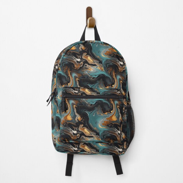 Item preview, Abstract Black and Bronze Swirl Pattern designed and sold by HoppyPrints.