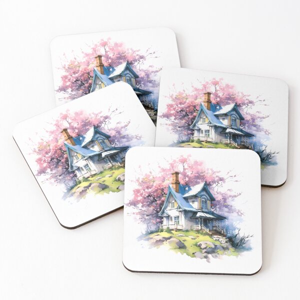 Item preview, Charming Cottage Clipart, Quaint Home, Cozy Abode, Delightful Retreat, Picture-Perfect Cottage, Enchanting Dwelling, Storybook House designed and sold by CoolorPainting.