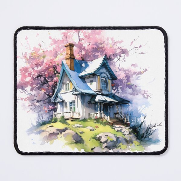 Item preview, Charming Cottage Clipart, Quaint Home, Cozy Abode, Delightful Retreat, Picture-Perfect Cottage, Enchanting Dwelling, Storybook House designed and sold by CoolorPainting.