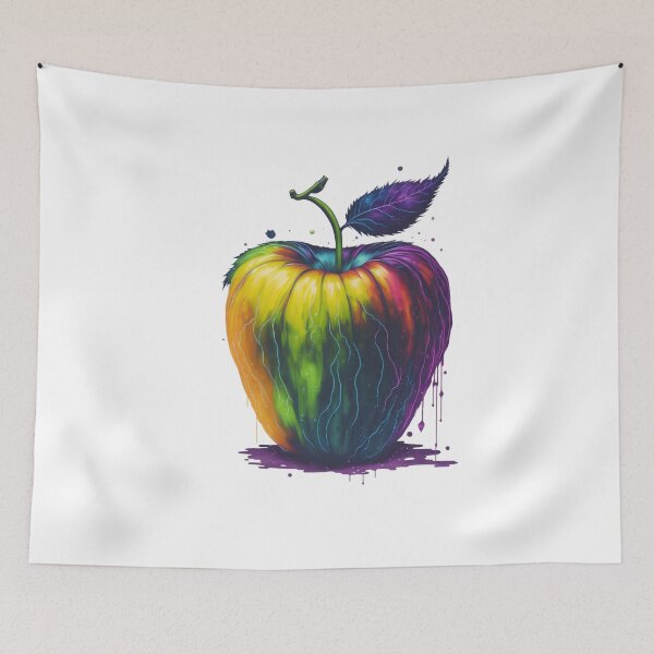 Item preview,  red  green rainbow  apple  designed and sold by jkrphoto.