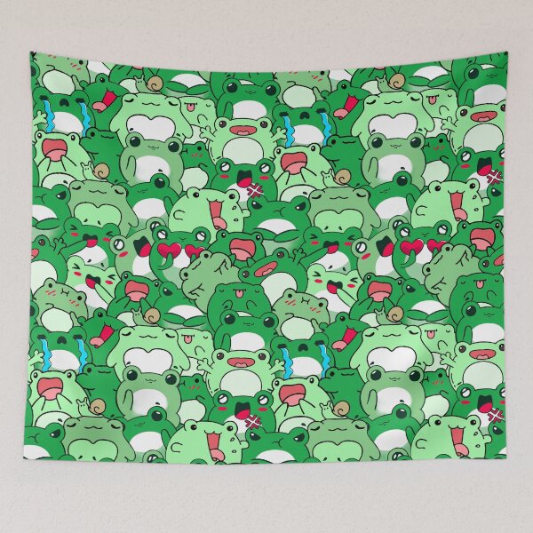 Item preview, Crowded cute Frogs Pattern  designed and sold by Penny Stanley (ICONIC FOX GRAPHICS).