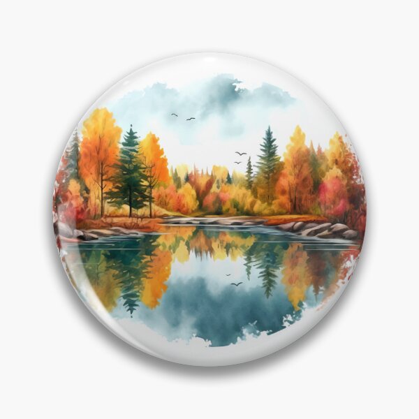 Item preview, Tranquil Lake Clipart, Serene Waters, Peaceful Reflections, Lake Bliss, Tranquility, Calm Oasis, Mirror-like Surface designed and sold by CoolorPainting.