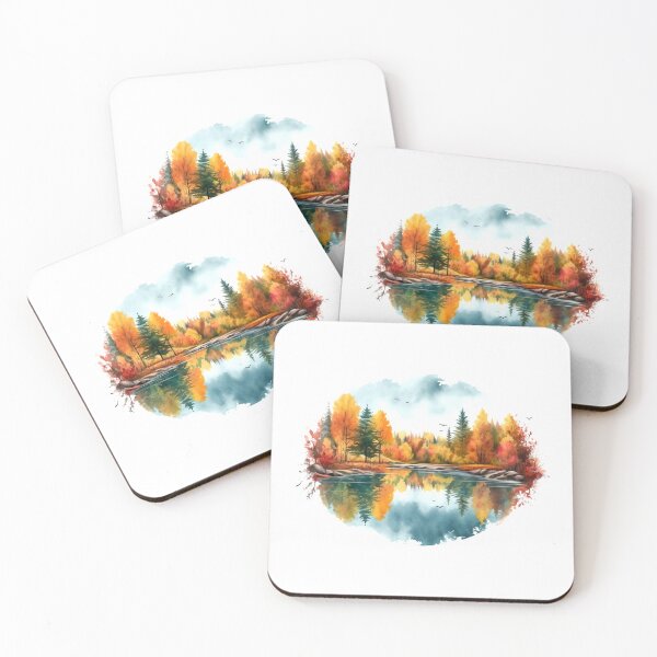 Item preview, Tranquil Lake Clipart, Serene Waters, Peaceful Reflections, Lake Bliss, Tranquility, Calm Oasis, Mirror-like Surface designed and sold by CoolorPainting.