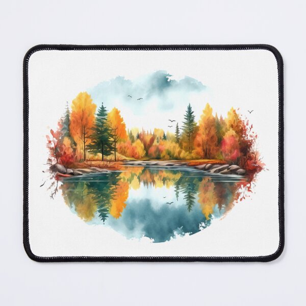 Item preview, Tranquil Lake Clipart, Serene Waters, Peaceful Reflections, Lake Bliss, Tranquility, Calm Oasis, Mirror-like Surface designed and sold by CoolorPainting.