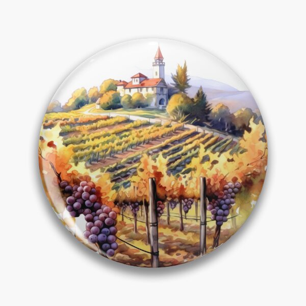 Item preview, Vineyard Scene Clipart, Wine Country, Grapevines, Vineyard Views, Winery Charm, Viticulture, Wine Tasting designed and sold by CoolorPainting.
