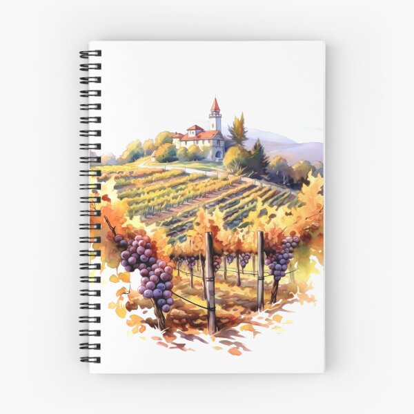 Item preview, Vineyard Scene Clipart, Wine Country, Grapevines, Vineyard Views, Winery Charm, Viticulture, Wine Tasting designed and sold by CoolorPainting.