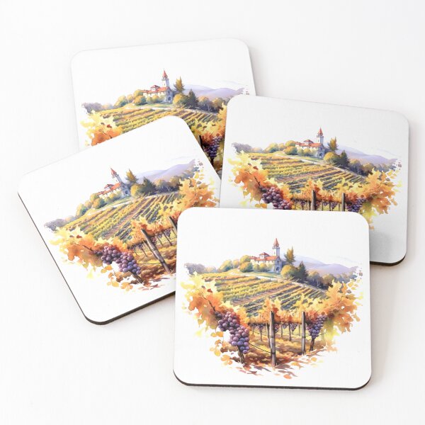 Item preview, Vineyard Scene Clipart, Wine Country, Grapevines, Vineyard Views, Winery Charm, Viticulture, Wine Tasting designed and sold by CoolorPainting.