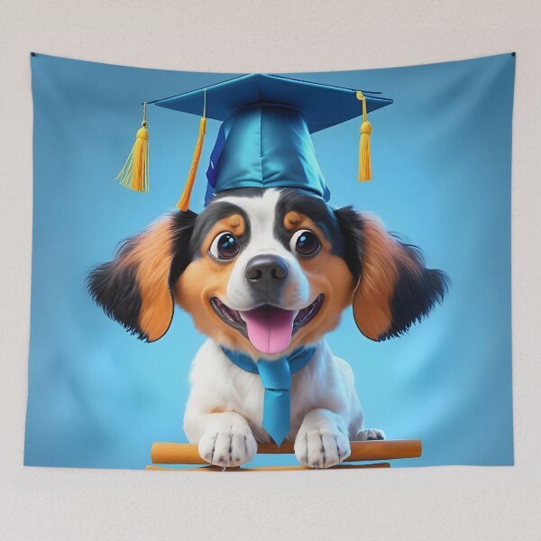 Item preview, Cute dog graduation ceremony! Funny, funky & witty designed and sold by wittywishes.