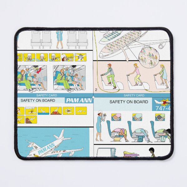 Item preview, PAM ANN IN-FLIGHT SAFETY CARD designed and sold by HRHPAMANN.