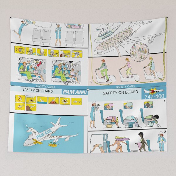 Item preview, PAM ANN IN-FLIGHT SAFETY CARD designed and sold by HRHPAMANN.