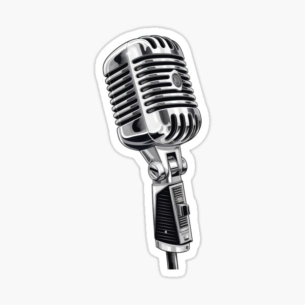 Voice of Vintage: The Classic Microphone Sticker