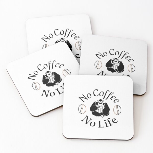 Item preview, No Coffee no life - animal drinking coffee - Coffee beans designed and sold by AnimalWorldArtt.