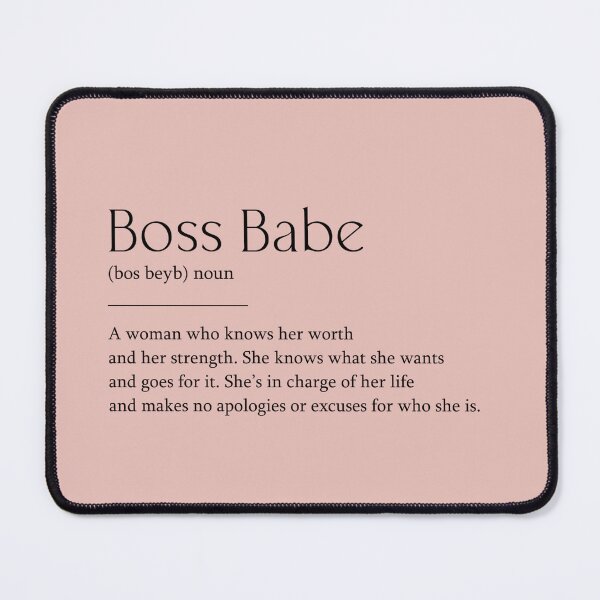 Item preview, Girl Boss Minimalist Text Design, Feminine, Female Alpha, Motivational Modern Print Art Display Poster Wall Art, Mug Pillow Shirt Design designed and sold by Ekkswai.
