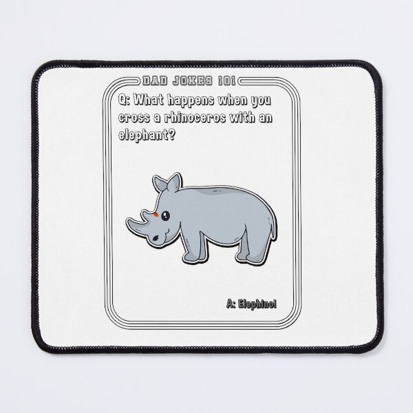 Item preview, What Happens When You Cross a Rhinoceros with an Elephant Dad Jokes designed and sold by rinconworkshop.