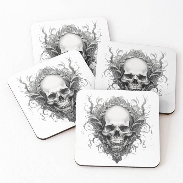 Item preview, Classic Skull and Flourishes designed and sold by CoutureCrypt.