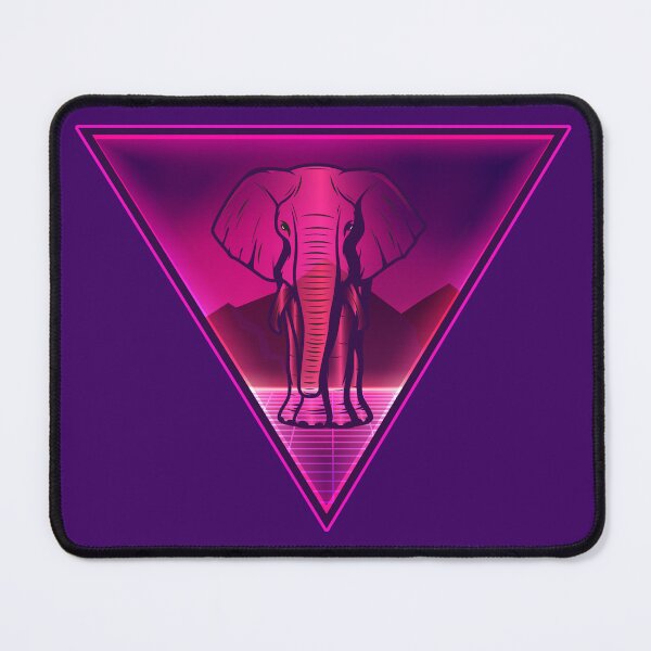 Item preview, Retro 80s Elephant synthwave 80s neón naturaleza vida silvestre designed and sold by PngParty.