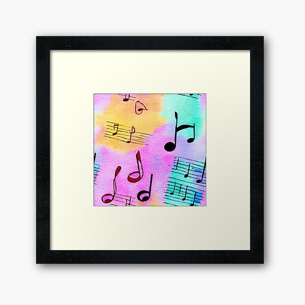 Sol key compass | Framed Poster | Wall art decoration | Music Lover | Watercolor & Ink drawing | Tattoo Style | Geometrical Art | ZuskaArt buy