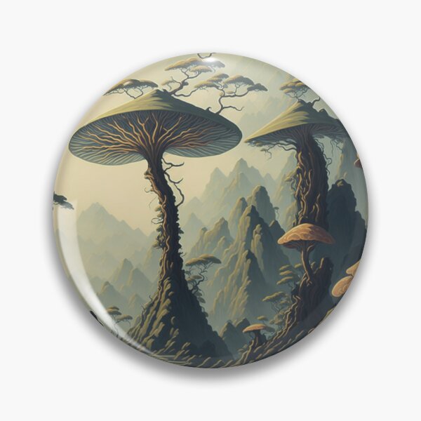 Item preview, Mushroom art Chinese painting style, image one designed and sold by Ersha-Design.