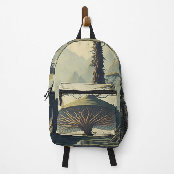 Item preview, Mushroom art Chinese painting style, image one designed and sold by Ersha-Design.