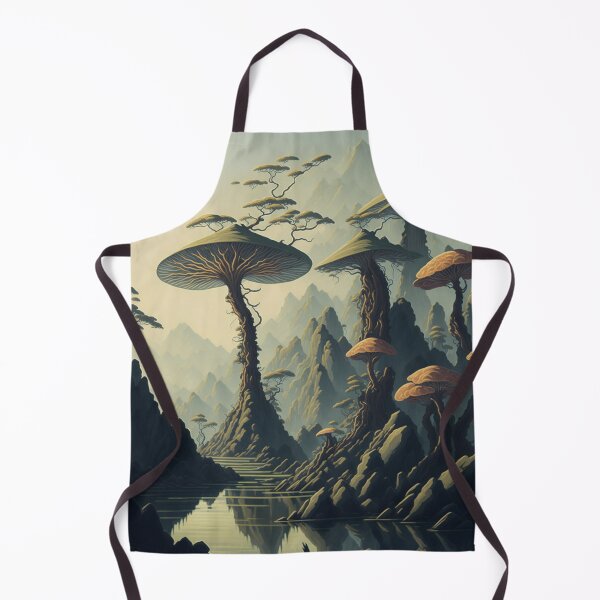 Item preview, Mushroom art Chinese painting style, image one designed and sold by Ersha-Design.