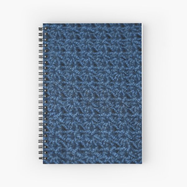 Blue Cotton Star Stitch Spiral Notebook
