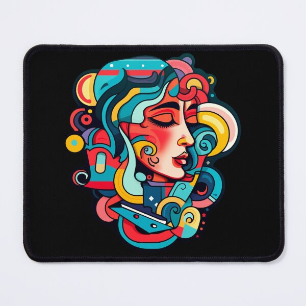 Item preview, Colorful Expression: Abstract Pop Art Female Face designed and sold by GristoTreasures.