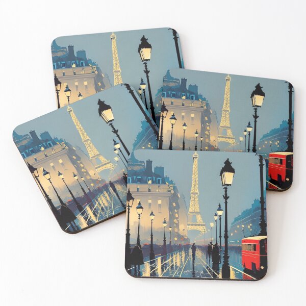 Item preview, “Paris Nocturne: Watercolor Night Tapestry of Timeless Beauty”…Art By Carraann designed and sold by CARRAANN.