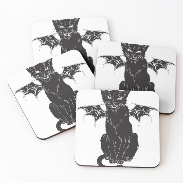 Item preview, Black Cat with Bat Wings designed and sold by KawaiiKases.