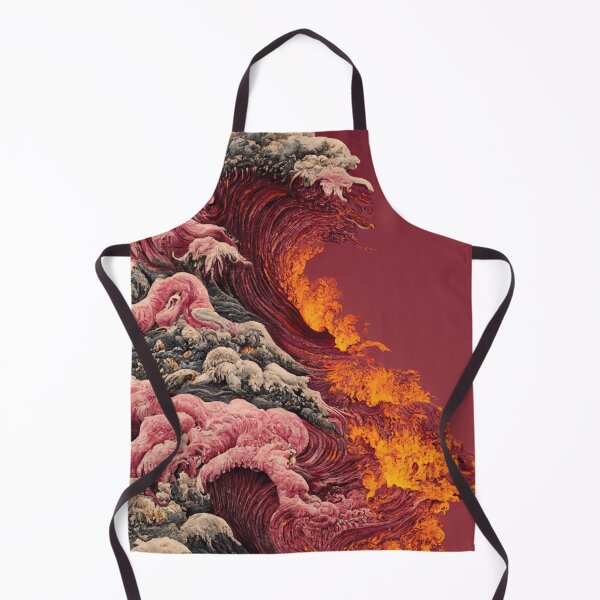 Item preview, Lava Inferno : Rococo Art Inspired by The Great Wave off Kanagawa designed and sold by ChayanJaiya.