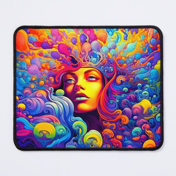 Item preview, Vivid coulours woman abstract portrait designed and sold by NRGArtwork.
