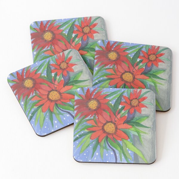 Item preview, Star of the Show - Bright Cheery Red Flowers designed and sold by JudyHuck.