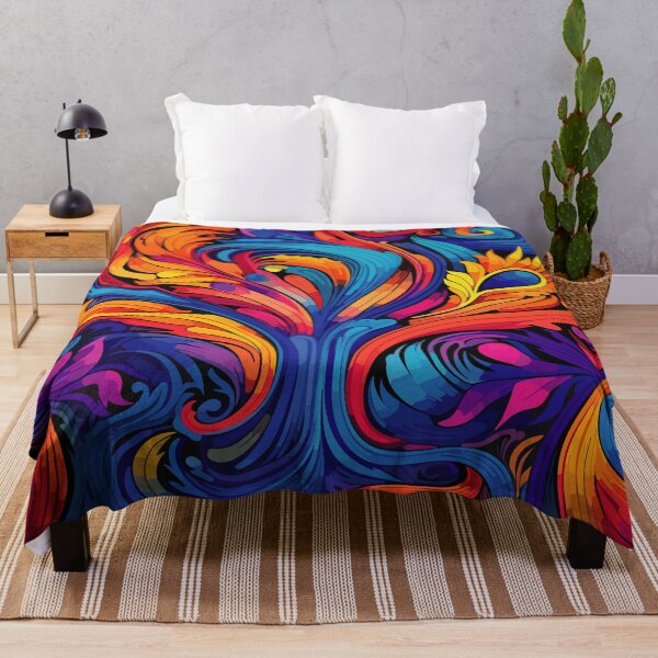 Aperçu de l'œuvre Design psychédélique avec des couleurs éclatantes créée et vendue par ColorDesign38.