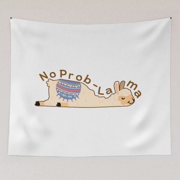 Item preview, No Prob-Lama : Llama lie down on the floor designed and sold by MUJU-pixel.
