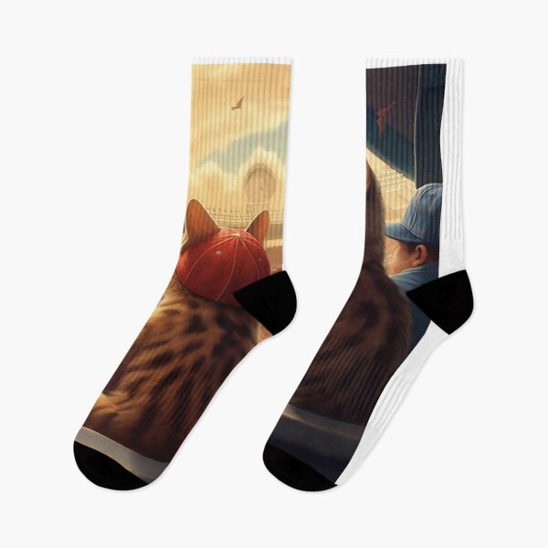 Item preview, Cute Cats Are Watching Baseball Game designed and sold by BDMeow.