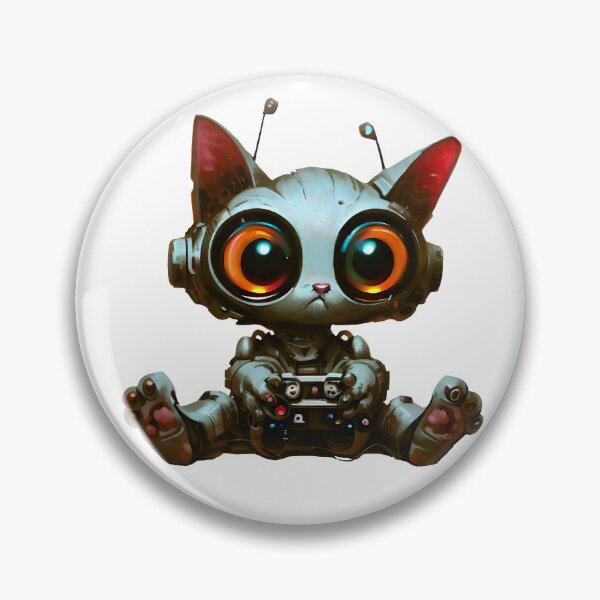 Item preview, Robo-Cat Playing Video Games! designed and sold by kukamatsu.