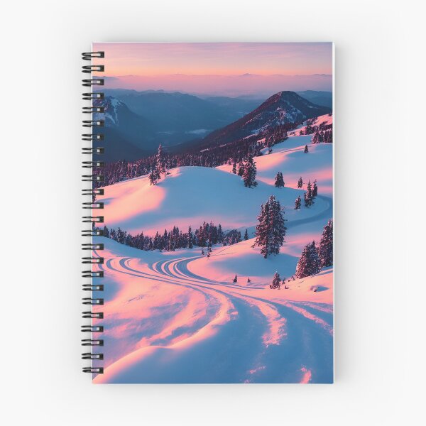 Item preview, Snowy Mountain Landscapes With a Winding Road or Trail, Ai Generated Art designed and sold by AiGens.