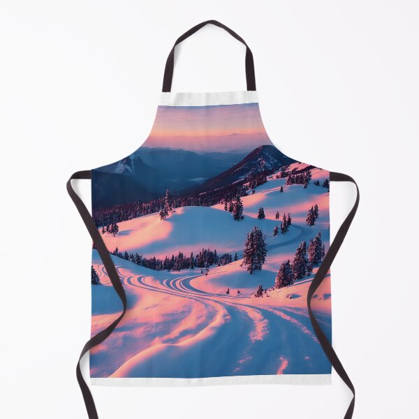 Item preview, Snowy Mountain Landscapes With a Winding Road or Trail, Ai Generated Art designed and sold by AiGens.
