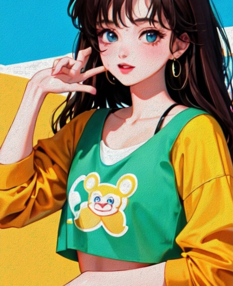 ANIME KANON MAI KAWASUMI anime tshirt magnet anime show 90s anime 1990s art  design retrowave retro cute anime girl 