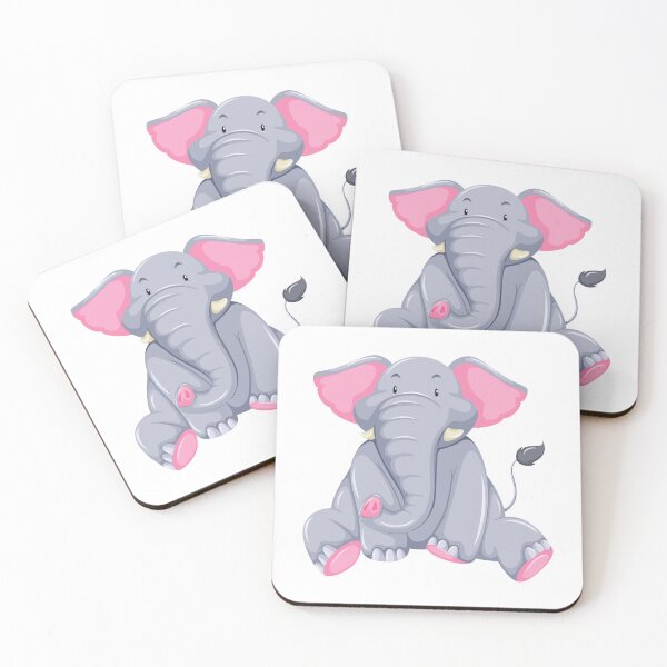 Item preview, Whimsical Elephant Delights Smiling in Playful Poses Cartoon Elephant  designed and sold by GeepoxCreations.